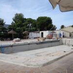 Obras piscina camping Bonterra